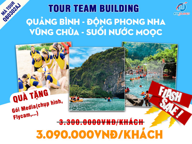 Tour team building doanh nghiệp Quảng Bình - Động Phong Nha - Suối Nước Mooc – Sông Chày Hang Tối – Vũng Chùa
