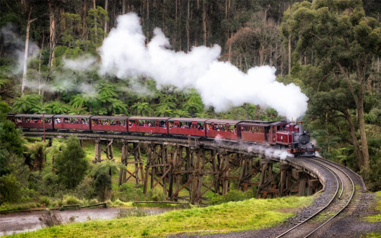 Xe lửa hơi nước: Puffing Billy, Úc